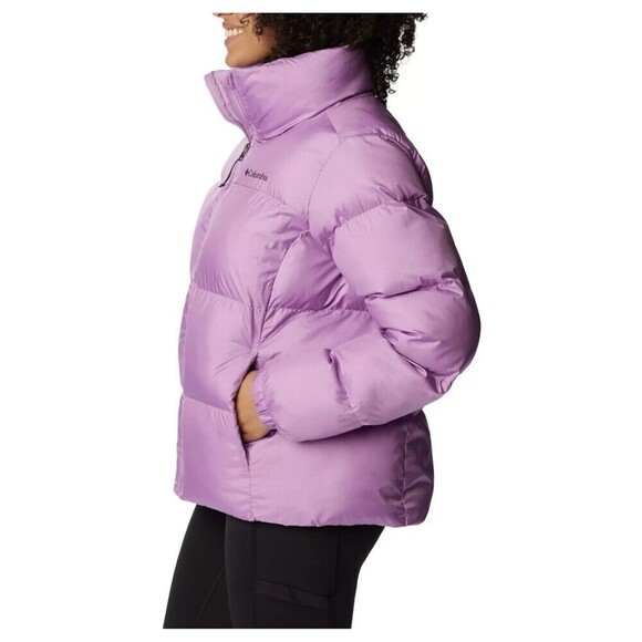 Columbia Puffect Women's Puffer Jacket with pockets Light Purple Lavender Small - Picture 5 of 11